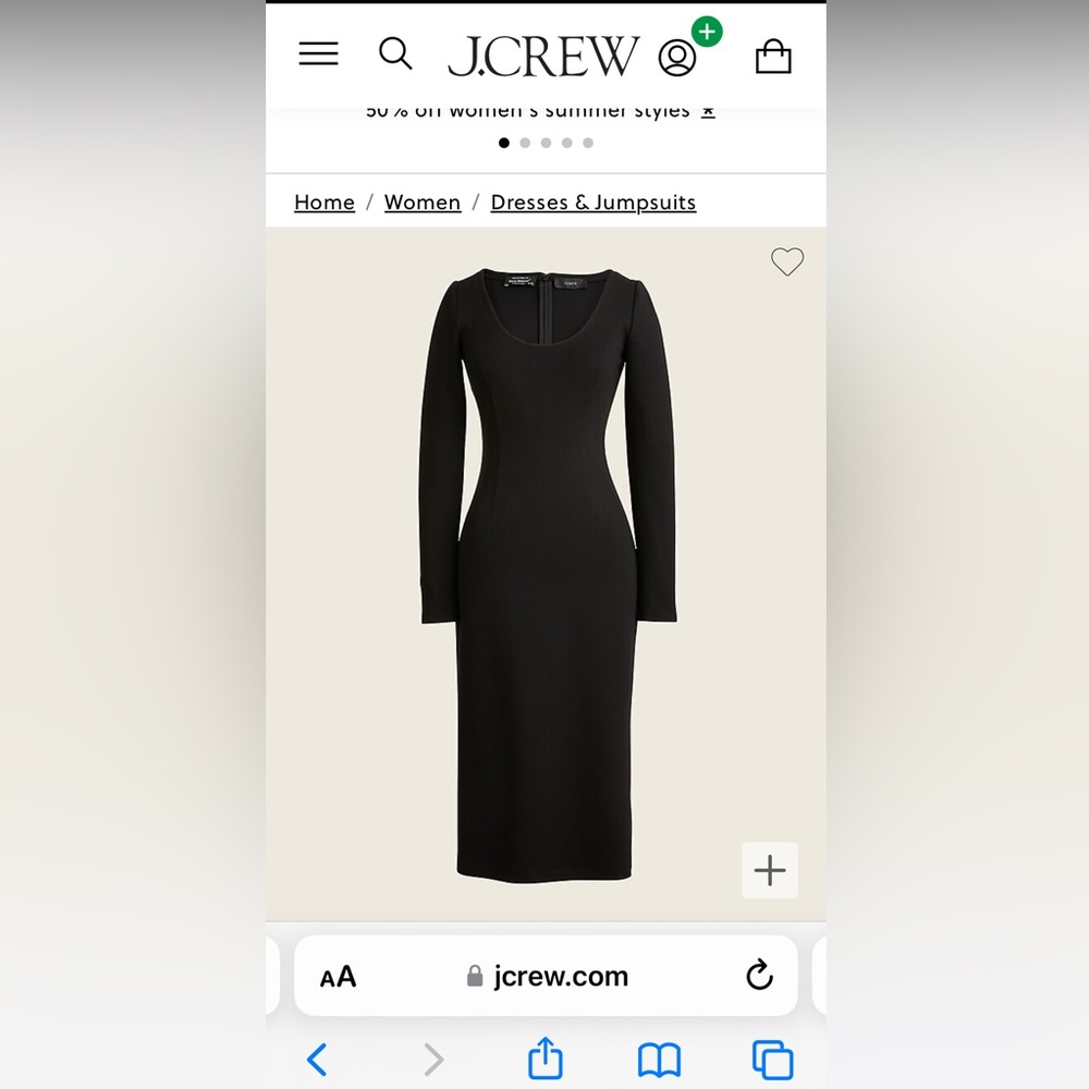 Jcrew black scoop neck size 0